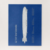 LZ 127 Graf Zeppelin - Luftschiff Blueprint Plans Puzzle (Vertikal)