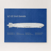 LZ 127 Graf Zeppelin - Luftschiff Blueprint Plans Puzzle (Horizontal)