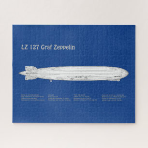 LZ 127 Graf Zeppelin - Luftschiff Blueprint Plans  Puzzle