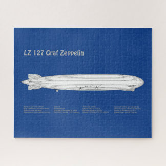 LZ 127 Graf Zeppelin - Luftschiff Blueprint Plans Puzzle