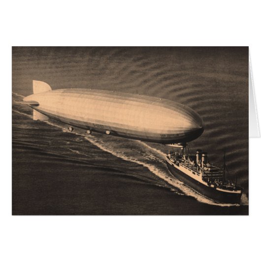 LZ-127 Graf Zeppelin over German Ocean Liner (Vorderseite (Horizontal))