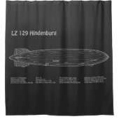 LZ 129 Hindenburg - Flugplan PD Duschvorhang (Vorderseite)