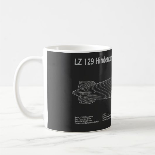 LZ 129 Hindenburg - Flugplan PD Kaffeetasse (Links)