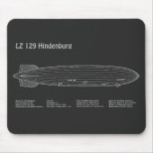 LZ 129 Hindenburg - Flugplan PD Mousepad (Vorne)