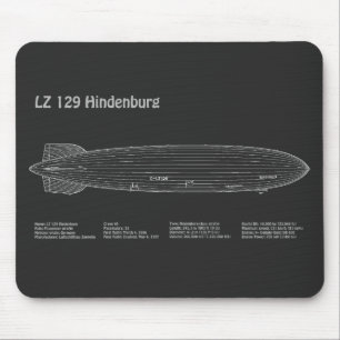 LZ 129 Hindenburg - Flugplan PD Mousepad