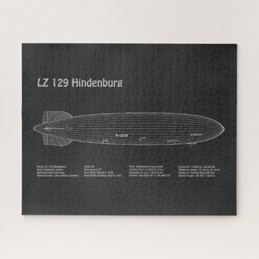 LZ 129 Hindenburg - Flugplan PD Puzzle (Horizontal)