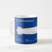 LZ 129 Hindenburg - Luftschifffahrtspläne ABD Kaffeetasse (Vorderseite Links)