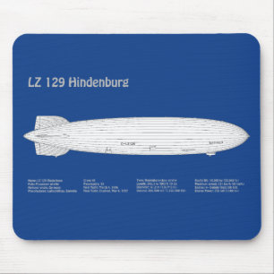 LZ 129 Hindenburg - Luftschifffahrtspläne ABD Mousepad