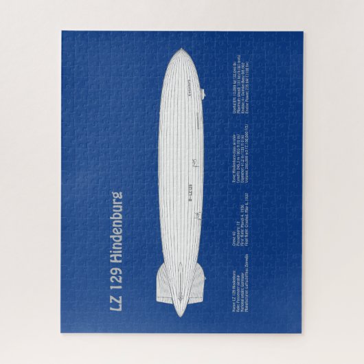 LZ 129 Hindenburg - Luftschifffahrtspläne ABD Puzzle (Vertikal)