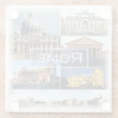 LZO002 ROM, Latium, Italien, Glasuntersetzer (Rückseite)