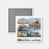 LZO002 ROM, Latium, Italien, Kühlschrank Magnet (Vorderseite/Rückseite)