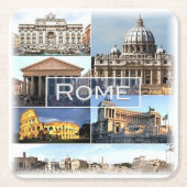 LZO002 ROM, Latium, Italien, Rechteckiger Pappuntersetzer (Vorderseite)