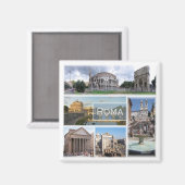 LZO006 ROM, Mosaik, Latium, Italien, Kühlschrank Magnet (Vorderseite/Rückseite)