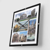 LZO006 ROM, Mosaik, Latium, Italien, Quadratische Wanduhr (Winkel)