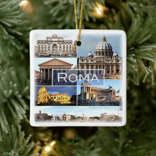 LZO010-Mosaik von ROM, Latium, Italien, Keramikornament (Baum)