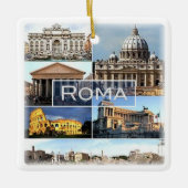 LZO010-Mosaik von ROM, Latium, Italien, Keramikornament (Vorderseite)