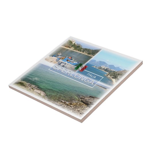 LZO017 SPERLONGA, Mosaik, Latium, Fliese (Seite)