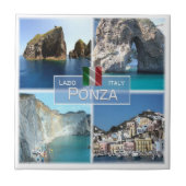 LZO019 PONZA, Mosaik, Latium, Italien, Fliese (Vorderseite)