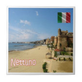LZO027 NETTUNO Coast, Latium, Italien, Fliese (Vorderseite)