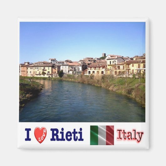 LZO036 RIETI I Liebe, Fluss Velino, Italien, Kühls Magnet (Vorne)