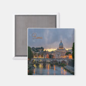 LZO039 ROM - Brücke Sant' Angelo, Dusk, Kühlschran Magnet (Vorderseite/Rückseite)