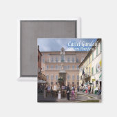 LZO040 CASTEL GANDOLFO, Papalpalast, Kühlschrank Magnet (Vorderseite/Rückseite)