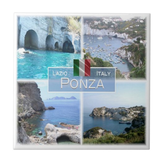 LZO042 PONZA, Latium, Fliese (Vorderseite)