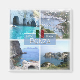 LZO044 PONZA - Latium - Italien - Kühlschrank Magnet