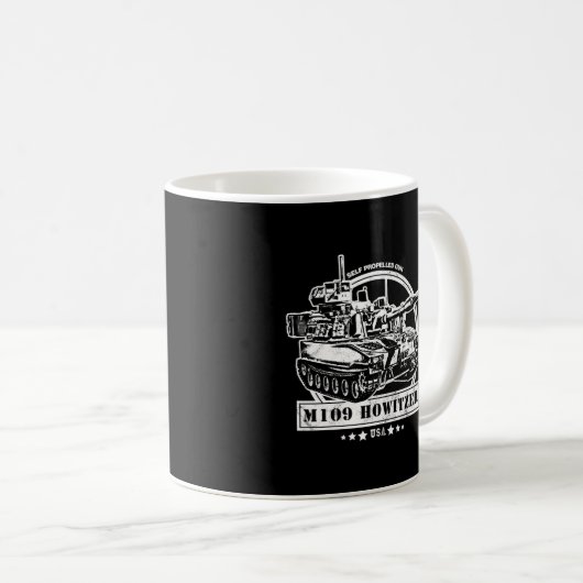 M109 selbstfahrender Howitzer Kaffeetasse (VorderseiteRechts)