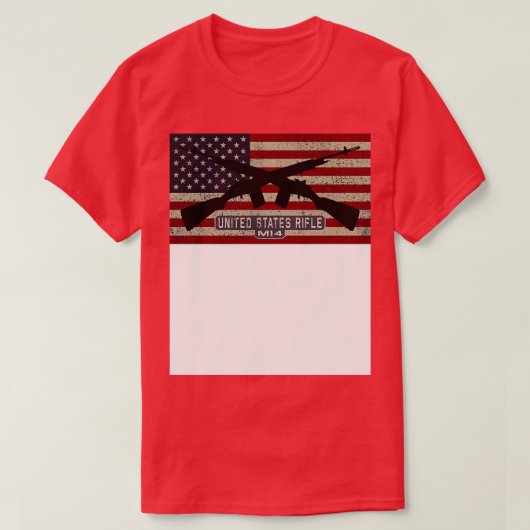 M14 United Staaten Rifle American Flag Geschenke T-Shirt (Design vorne)
