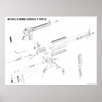M16A2 5,56 mm Sturmgewehr-Poster