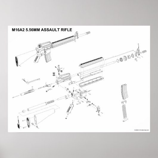 M16A2 5,56 mm Sturmgewehr-Poster Poster (Vorne)