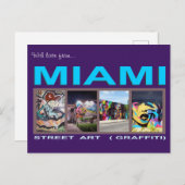 M190084 Miami Graffiti Postkarte (Vorne/Hinten)