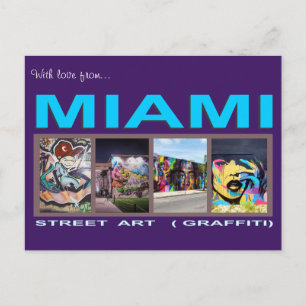 M190084 Miami Graffiti Postkarte