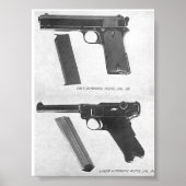 m1911 vs. Luger P08 Pistole Poster (Vorne)
