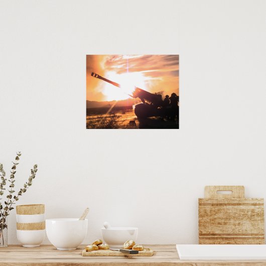 M198 155 mm Anhänger Howitzer Poster (Küche)