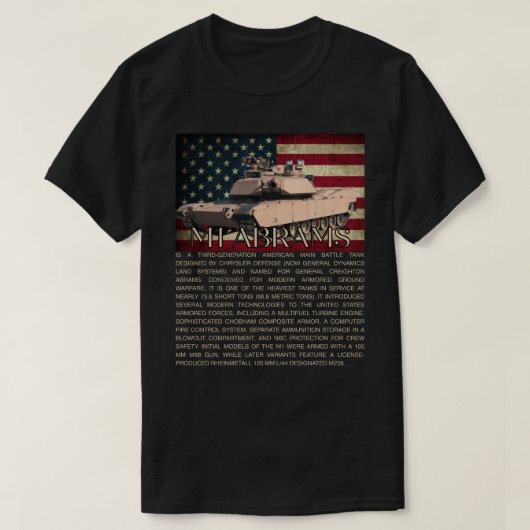 M1 Abrams Kampfpanzer T-Shirt (Design vorne)