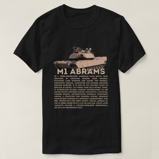 M1 Abrams Panzer T-Shirt (Design vorne)