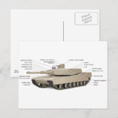 M1 Abrams Tank Postkarte (Vorne/Hinten)