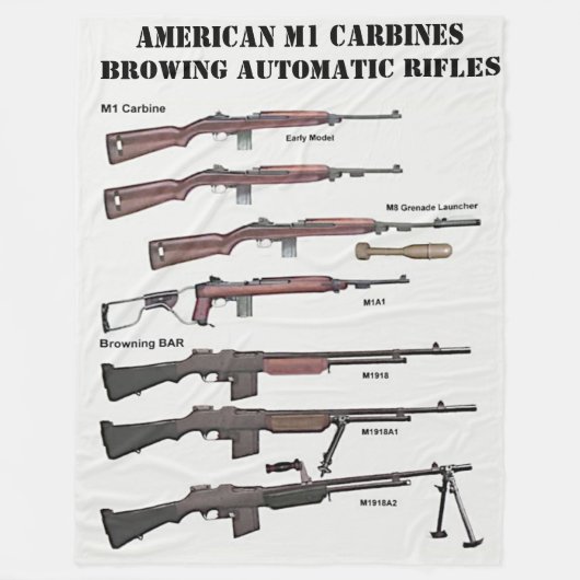 M1 CARBINES & BAR FLEECEDECKE (Vorderseite)