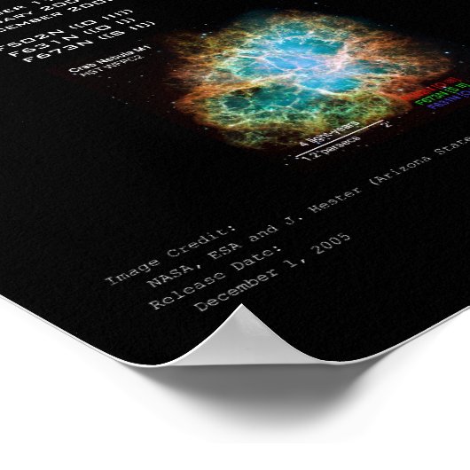 M1 - Der Krabbennebel Poster (Ecke)