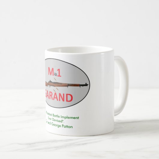 M1 Garand Kaffee-Tasse Kaffeetasse (VorderseiteRechts)