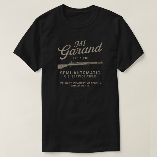M1 Garand - Semi-Automatic Rifle T-Shirt (Design vorne)