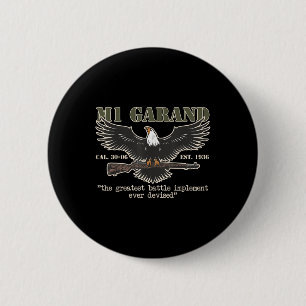 M1 Garand U.s. Main Battle Rifle Gun Wwii Button