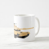 M1A1 Abrams Behälter-Tasse Kaffeetasse (VorderseiteRechts)