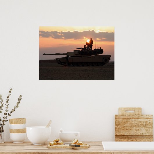 M1A1 Abrams Hauptkampftank Poster (Küche)