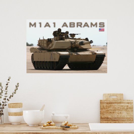 M1A1 Abrams Tank Poster (Küche)