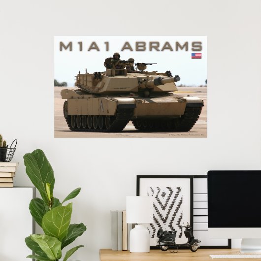 M1A1 Abrams Tank Poster (Heimbüro)