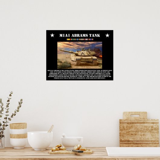 M1A1 Abrams Tank Poster (Küche)
