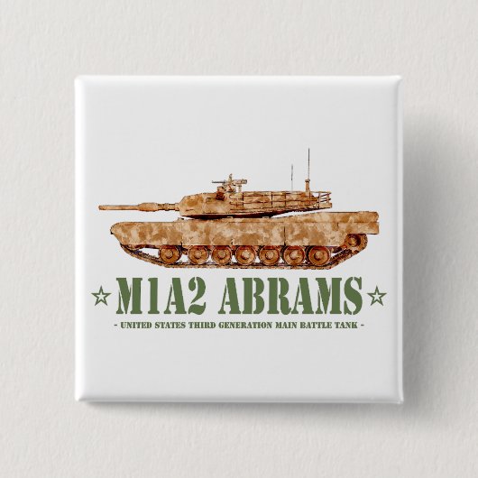 M1A2 Abrams US MBT Tank Desert Storm Veteran Button (Vorderseite)
